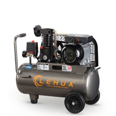 30L 1HP 0.75KW belt-driven portable piston air compressor