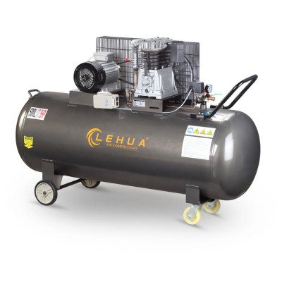 Italy type 5.5hp 4kw 300L cylinder 90mm*2 belt driven air compressor